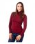 Breast-feeding roll-colar T-shirt Katerina, wine red - Size: XS/S