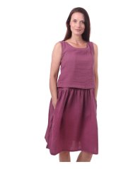 Muslin nursing dress Marlen, cyclamen