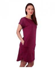 Ladies' pocket dress Olivia, loose fit, cyclamen