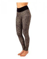 Damen-Leggings mit hoher Taille, Paisley