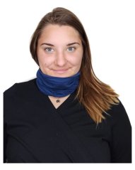 Ženski bombažni ovratnik – jeans moder