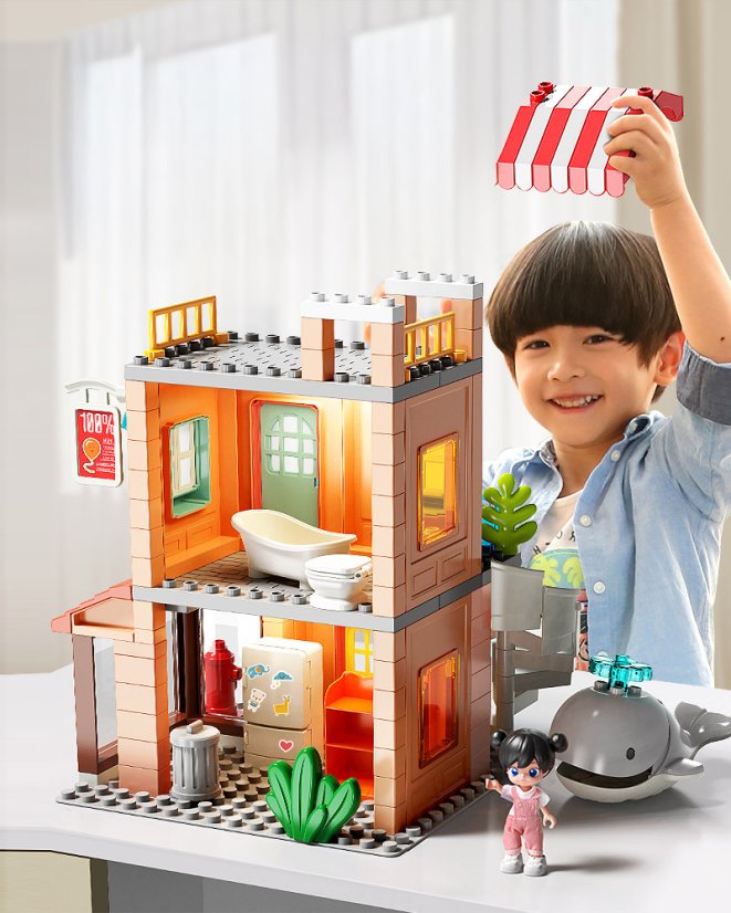 Stavebnice rodinný dům, 141 dílků, pro děti od 3 let