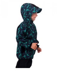 Dětská softshellová bunda, zelený maskáč