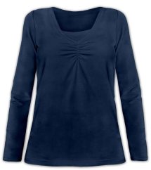 Breast-feeding T-shirt Klaudie, long sleeves, JEANS BLUE