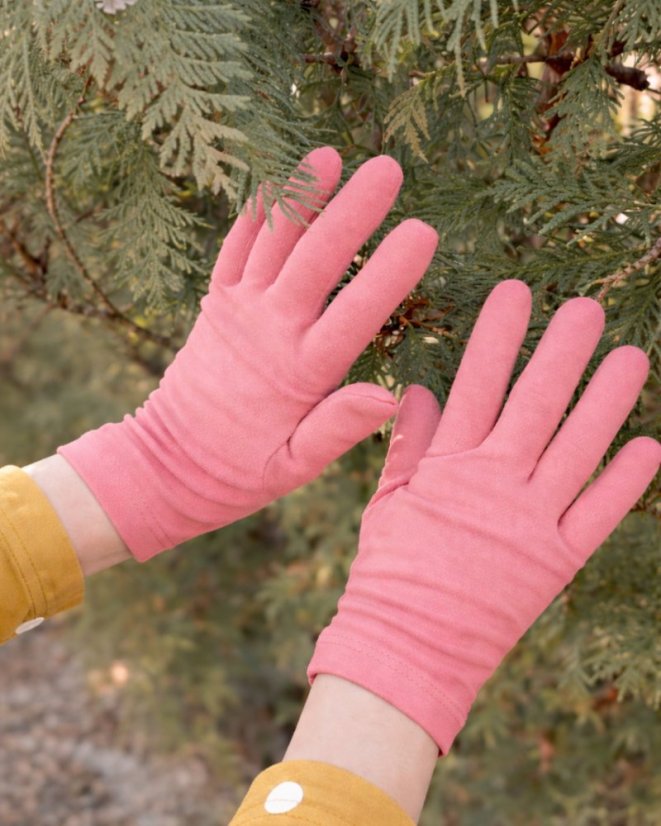 Children’s gloves for eczema for atopic skin – dusty pink