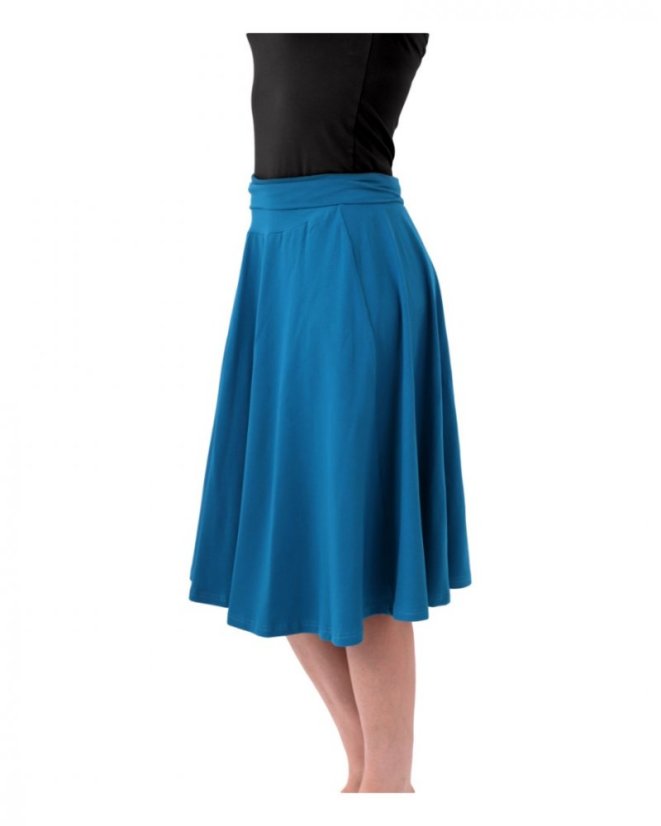 Damen- und Umstandsrock, midi Länge,Mirka,dunkeltürkis - Größe: M/L