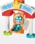 Stavebnica zábavný park s hojdačkou a veterným mlynom, 127 dielikov, veľké kocky pre deti od 3 rokov