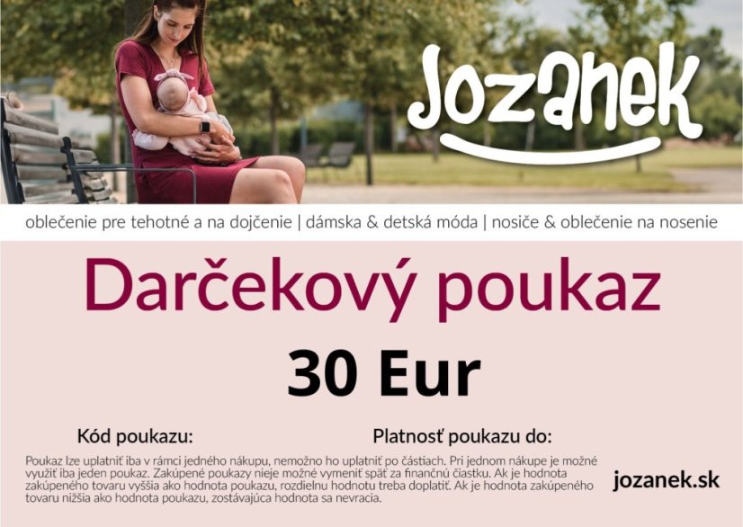 Darčekový poukaz Jožánek® v hodnote 30 Eur