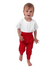 Detské nohavice baggy, ľahké, červené