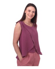 Nursing muslin top Maja, cyclamen