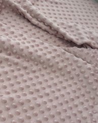 Zbytek metráže: Minky látka metráž – jemný plyš 380 g/m², šíře 160 cm, růžová