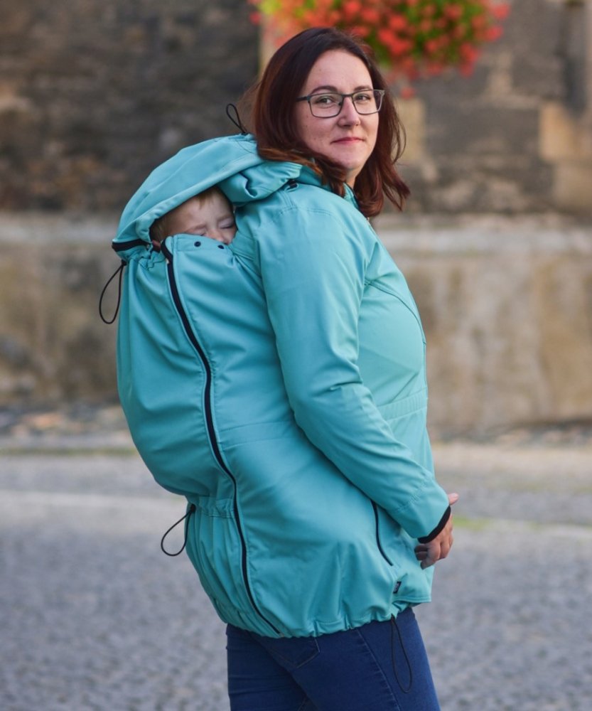 Froggy Style Umstandsjacke Baumwolle Tragejacke Vorne Hinten 3in1