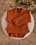 Baby wrap bodysuit onesie, cinnamon - Size: 56
