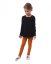 Girls’ T-shirt, long sleeve, black