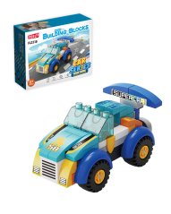 Stavebnice pro nejmenší Velké závodní auto (19 cm), 64 dílků, kompatibilní