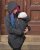 Zimný kabát na nosenie detí Freya + TEHOTENSKÁ VSADKA, čierny