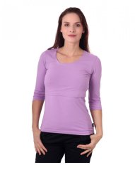 Nursing T-shirt Katherine, 3/4 sleeves, light purple