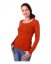 Nursing T-shirt Catherine, long sleeves – cinnamon - Size: M/L
