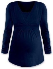 Maternity and nursing tunic Annie, long sleeves – dark blue (jeans)