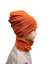 Children´s cotton cap, black + cinnamon