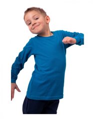 Children's T-shirt, long sleeve, dark turquoise