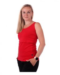 Breast-feeding T-shirt Katerina, no sleeves, RED