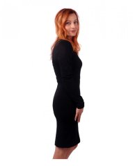 Stillkleid Elena, lange Ärmel, schwarz, S/M
