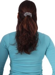 Fabric hair band, small, grey melange