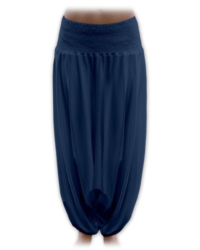 Těhotenské turecké kalhoty, jeans modré