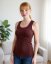 Breast-feeding T-shirt Katerina, no sleeves, BORDO - Size: XS/S