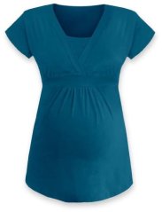 Maternity and breast-feeding tunic Anicka, DARK TURQUOISE