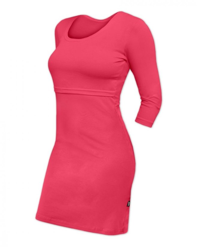 Breast-feeding dress Elena, 3/4 sleeves, salmon pink