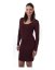 Breast-feeding dress Elena, long sleeves, bordeaux - Size: XS/S