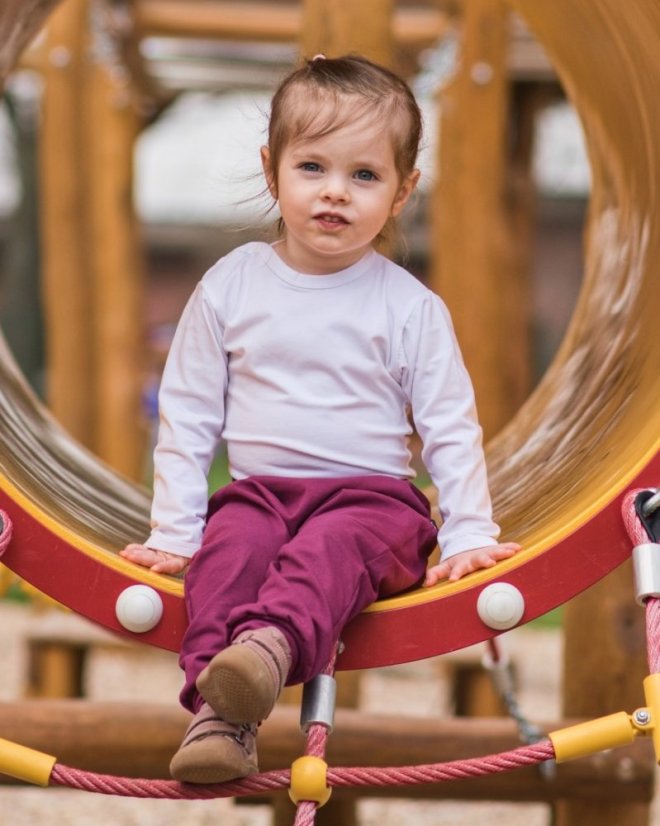 Baggy pants for kids, cyclamen