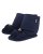 Winter softshell baby booties (soft-soled) insulated with fleece, dark blue