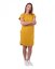 Women’s dress with pockets Zoe, oversized loose fit, mustard