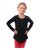 T-shirt für Mädchen, langarm, schwarz