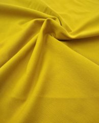 Fabric remnants: cotton knit with elastane, 185gr/m2, mustard colour