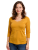 Nursing T-shirt Catherine, 3/4 sleeves –mustard