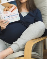 Maternity and breast-feeding pyjamas, long, dark blue + grey
