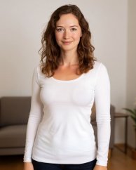 Dámské tričko Brigita, dlouhý rukáv, bílá