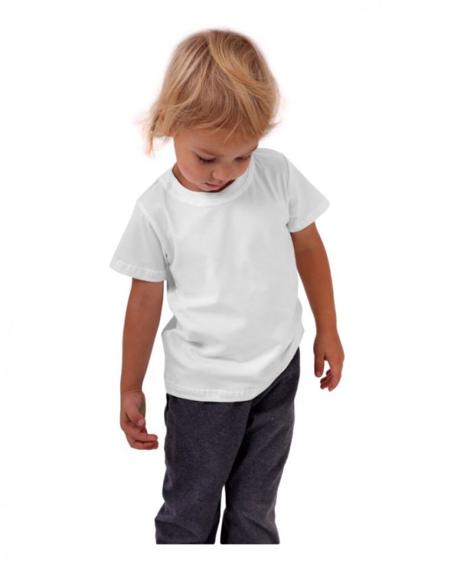 Dětské tričko, krátký rukáv, bílé