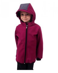 Dětská softshellová bunda, fuchsiová (sytě růžová)