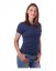 Damen T-Shirt Natalia, Kurzarm, Jeansblau