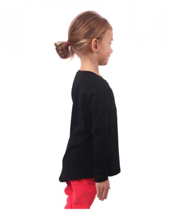 Girls’ T-shirt, long sleeve, black