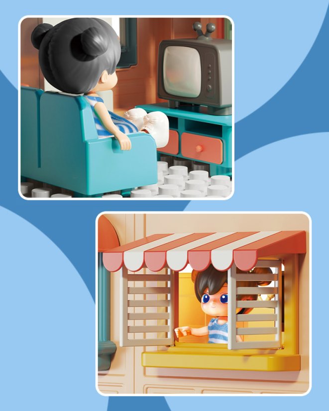 Stavebnice rodinný dům s figurkou, 152 dílků, pro děti od 3 let