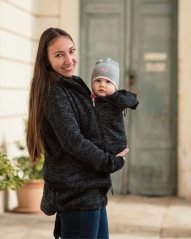 Babywearing sweater (front babywearing only) Elsa, black