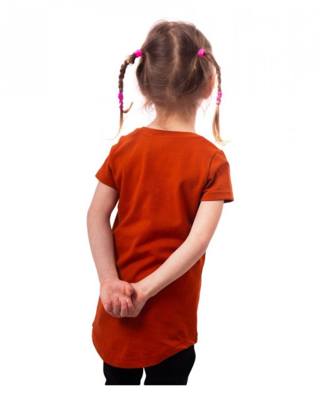 T-shirt für Mädchen, kurzarm, Zimt