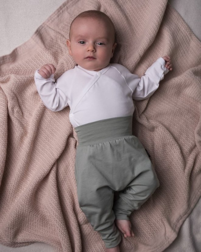 Baby wrap bodysuit onesie, white - Size: 68