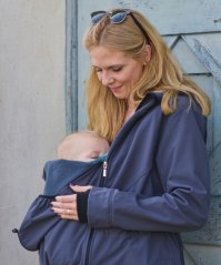Maternity and babywearing softshell jacket Pavla 2 ( front babywearing only ), anthracit